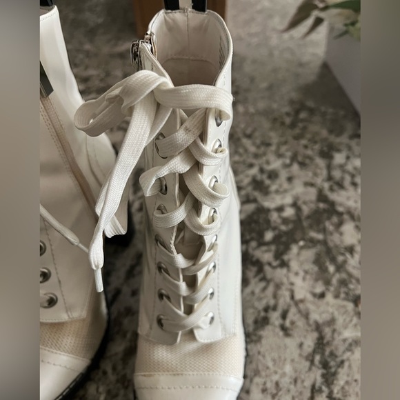 BCBGeneration: Pauline Faux leather Combat Heel Boots - Picture 4 of 10